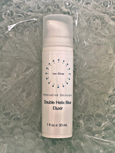 Lux Elise Double Helix Blue Lipid Cue-Lux Elise serum bundle antiaging duo neova dna repair lipid matrix barrier photoaging antioxidant krave brighten dark spots glow honest skincare best